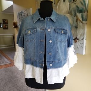 Lake Wash Blue Denim Short Jacket Coat Lac…